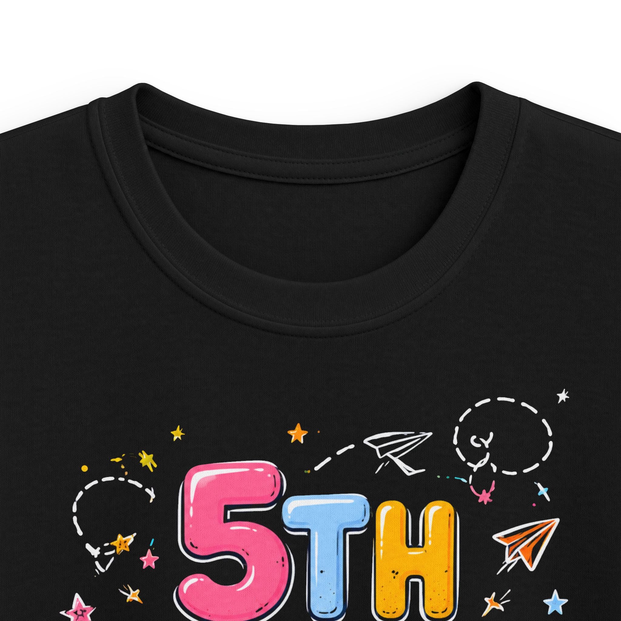 5th Grade Kids T-Shirt – Colorful Back-to-School Elementary Class Shirt Printify