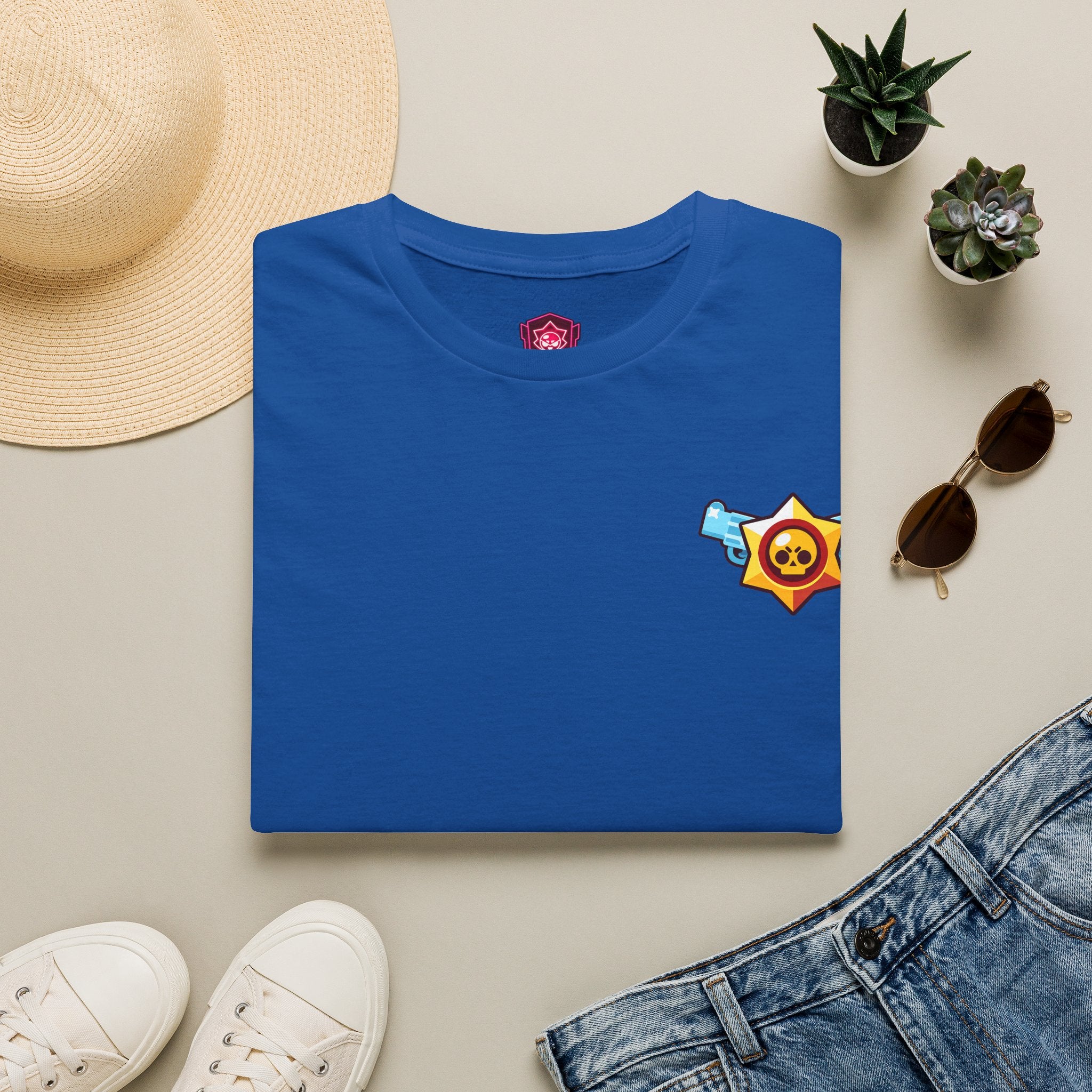 Brawler Badge Chest T-Shirt — Cute Gaming Emblem Tee Printify