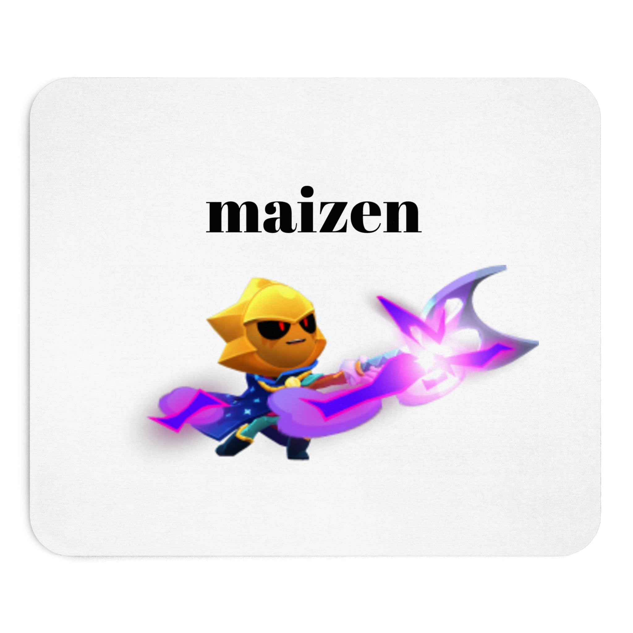 Maizen Gamer Mouse Pad — Cute Sun Character Gaming Desk Mat Printify