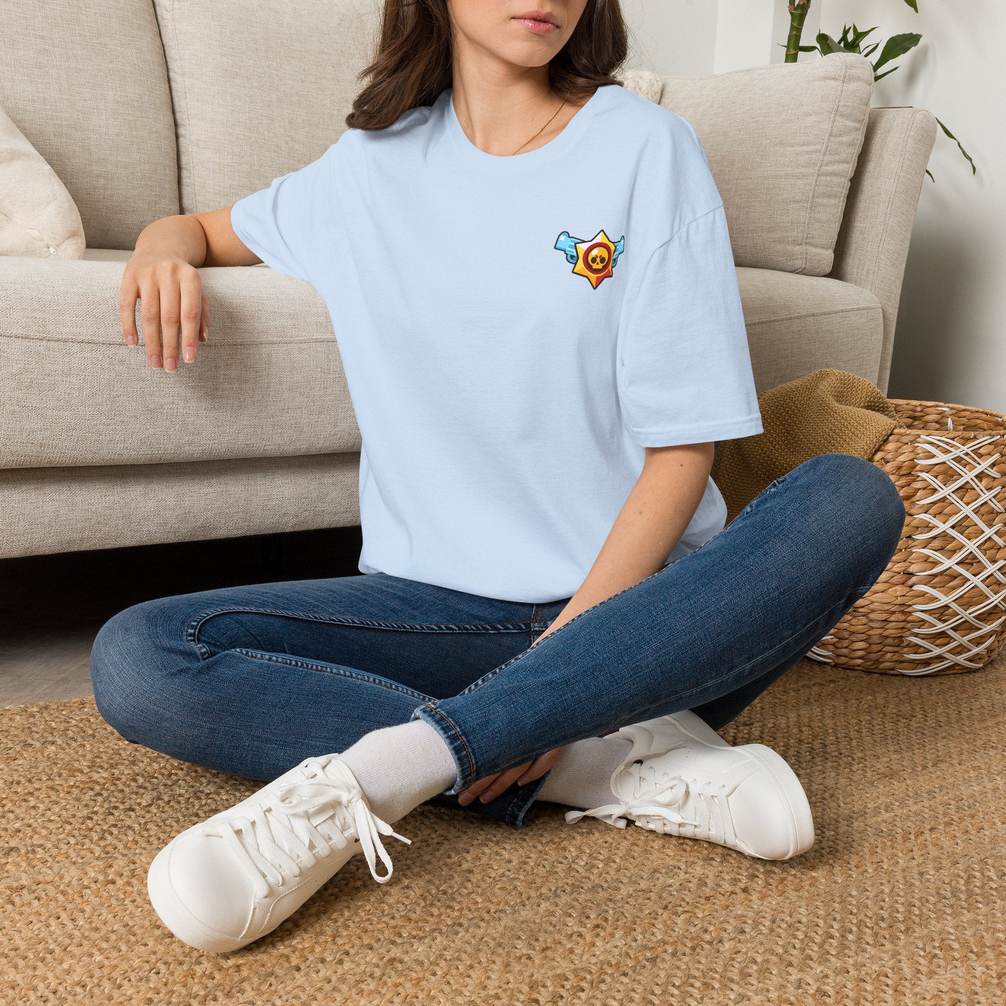 Brawler Badge Chest T-Shirt — Cute Gaming Emblem Tee Printify