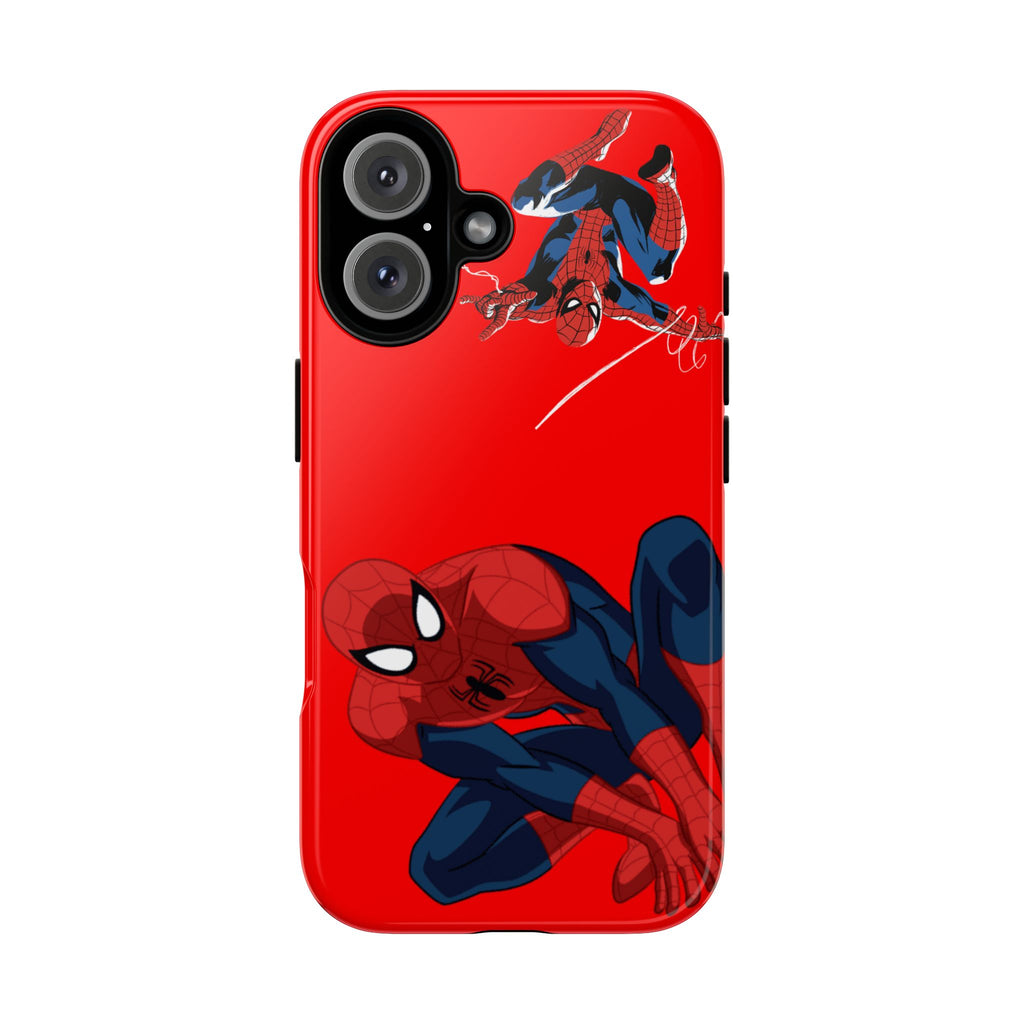 Spider Hero Graphic phone case | Red Marvel-inspired web-slinger case Printify