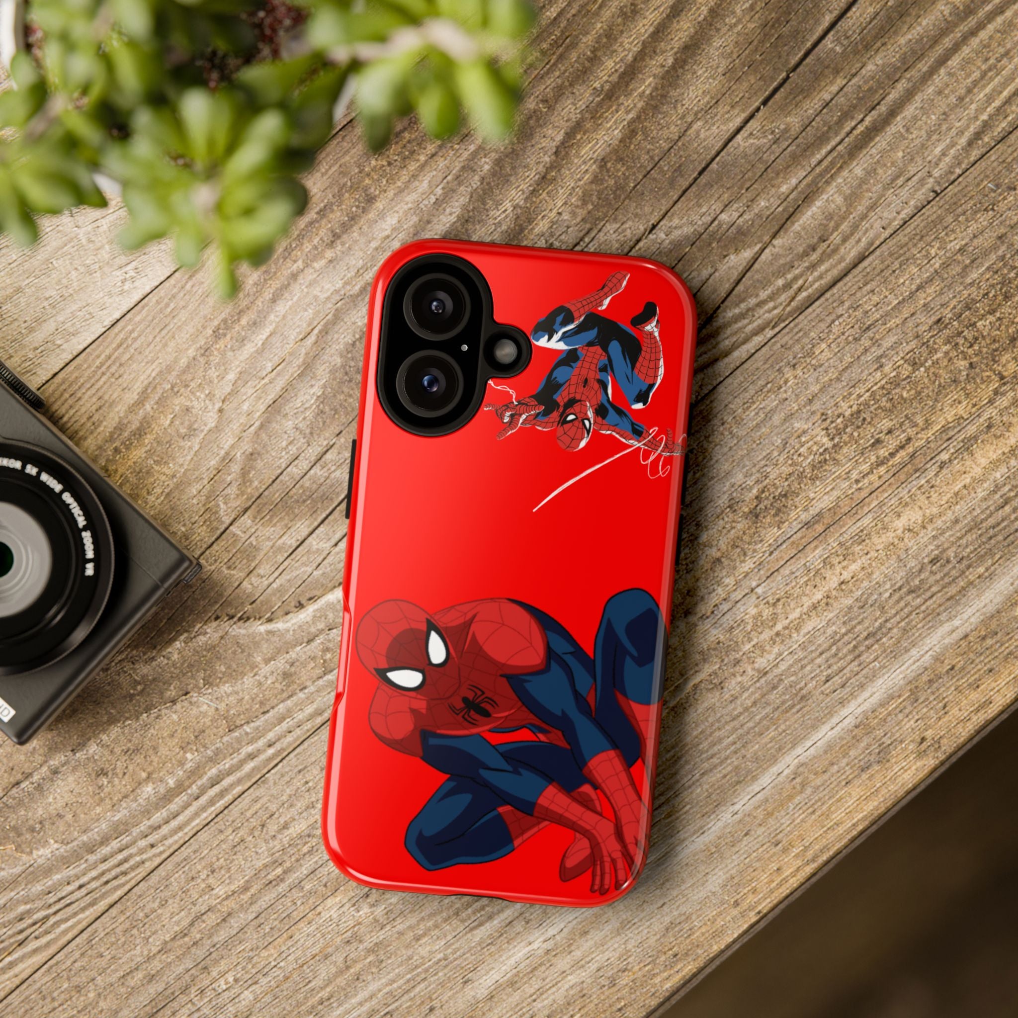 Spider Hero Graphic phone case | Red Marvel-inspired web-slinger case Printify