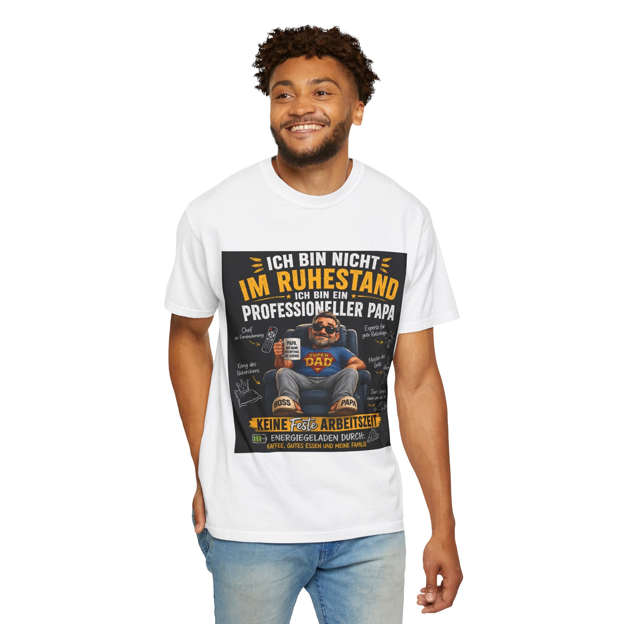 Retired? No — Professioneller Papa T-Shirt (German "Ich bin nicht im Ruhestand") Printify