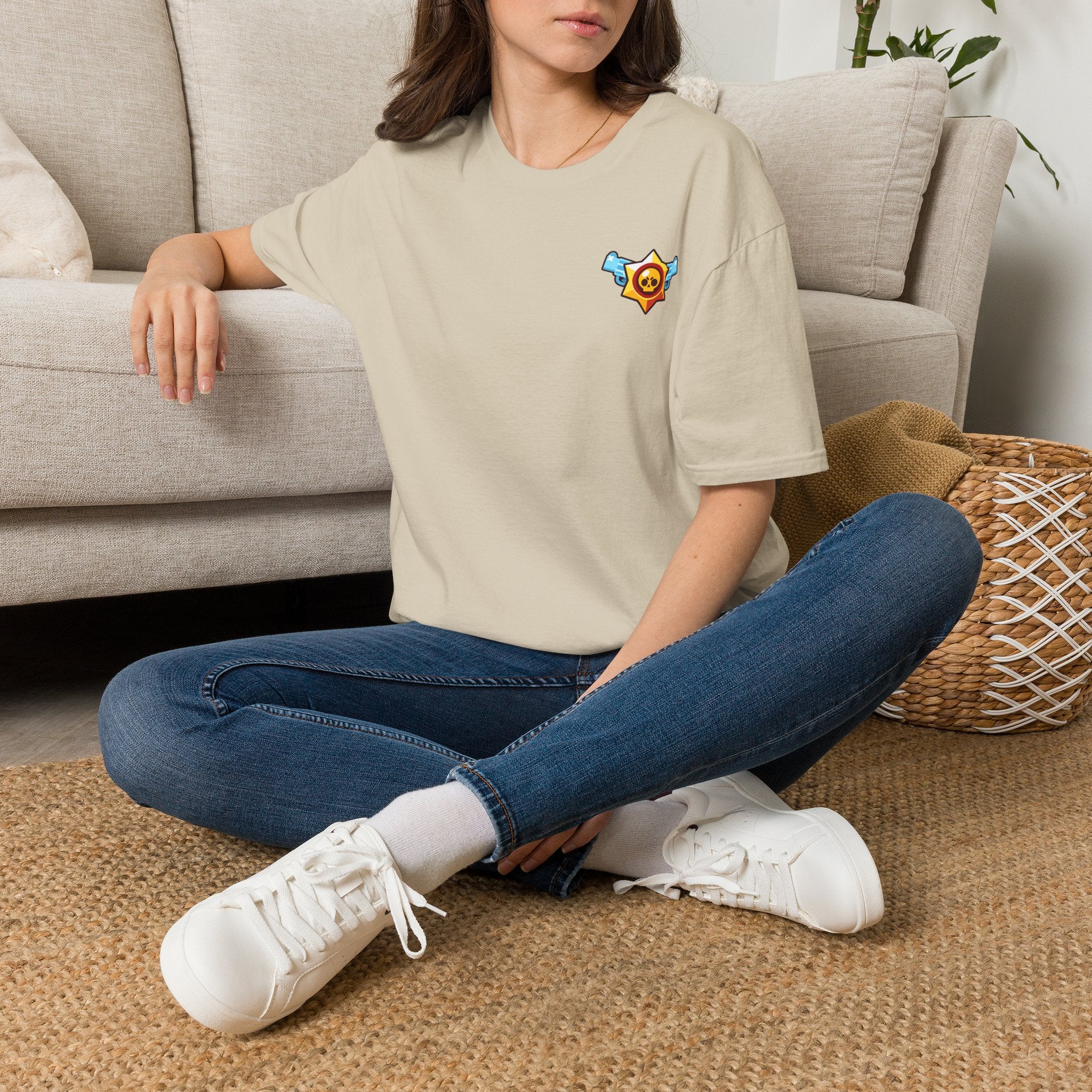 Brawler Badge Chest T-Shirt — Cute Gaming Emblem Tee Printify
