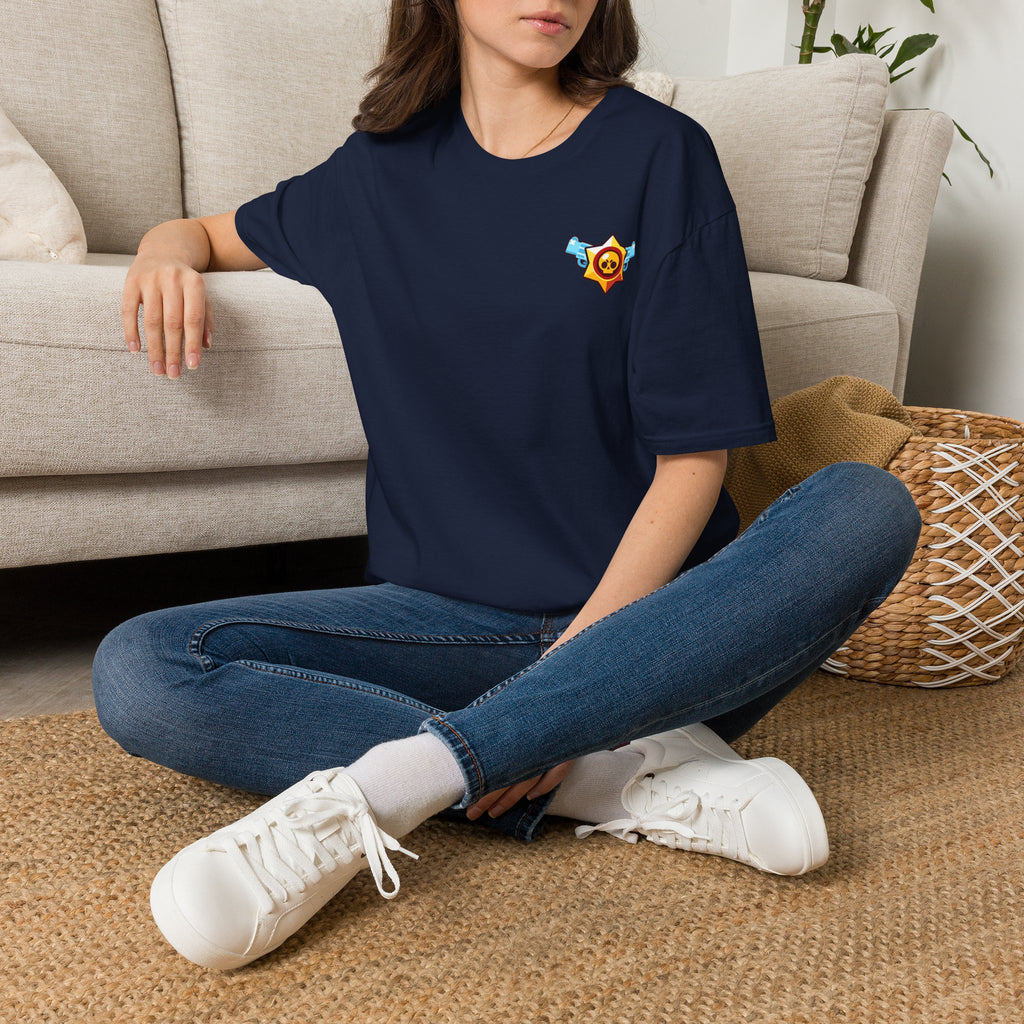 Brawler Badge Chest T-Shirt — Cute Gaming Emblem Tee Printify