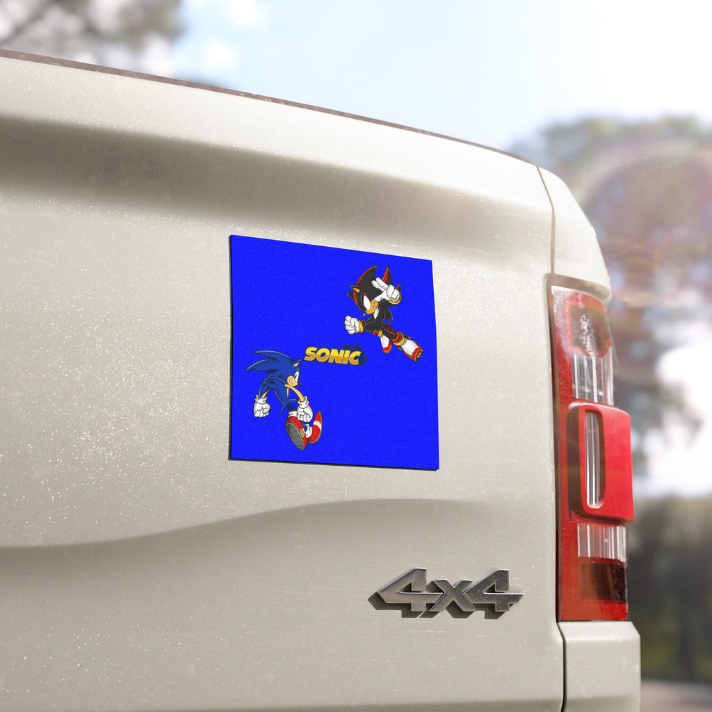 Sonic & Shadow Characters Car Magnet Printify