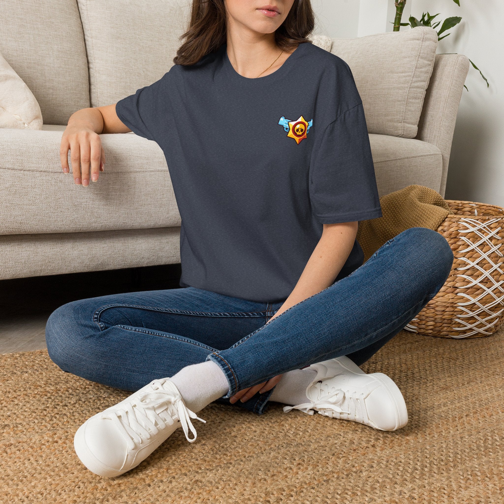 Brawler Badge Chest T-Shirt — Cute Gaming Emblem Tee Printify