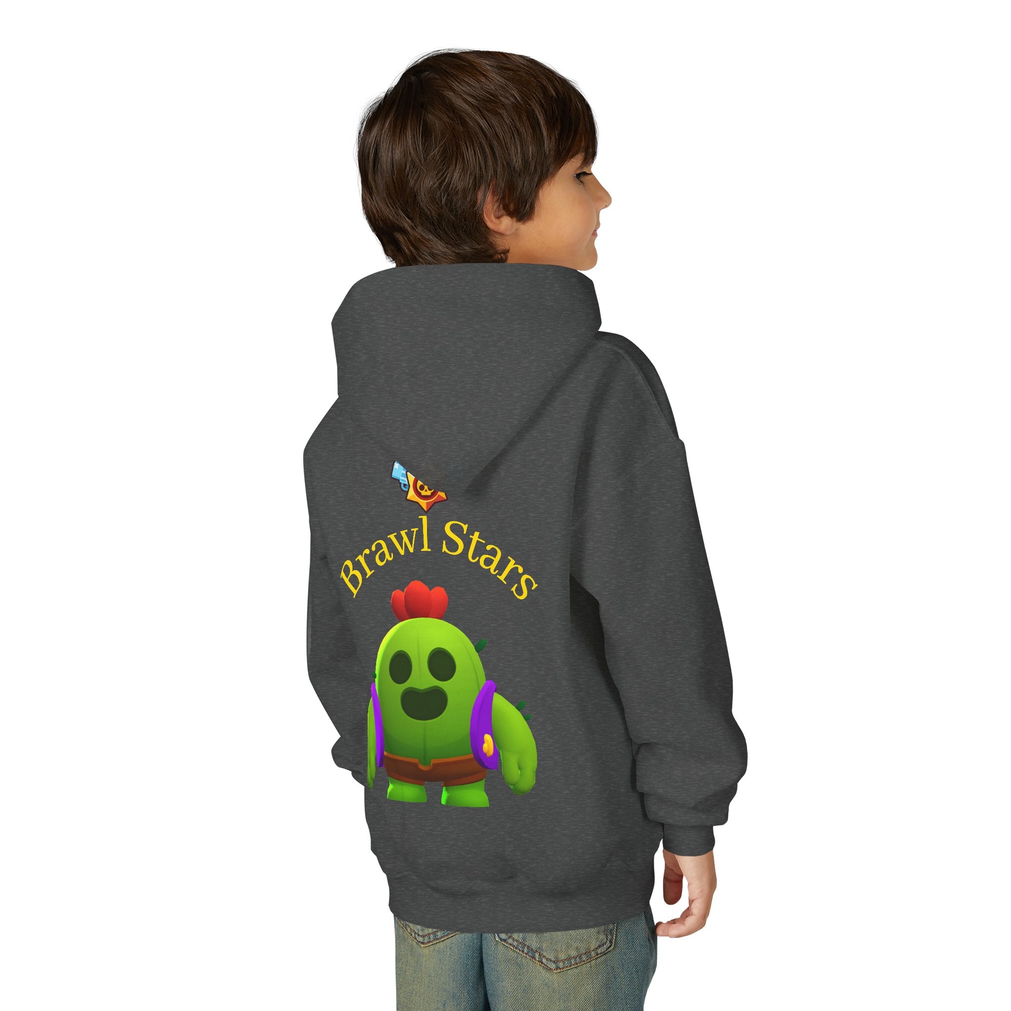 Spike Cactus Character Hoodie | Brawl Stars Chest Emblem Printify
