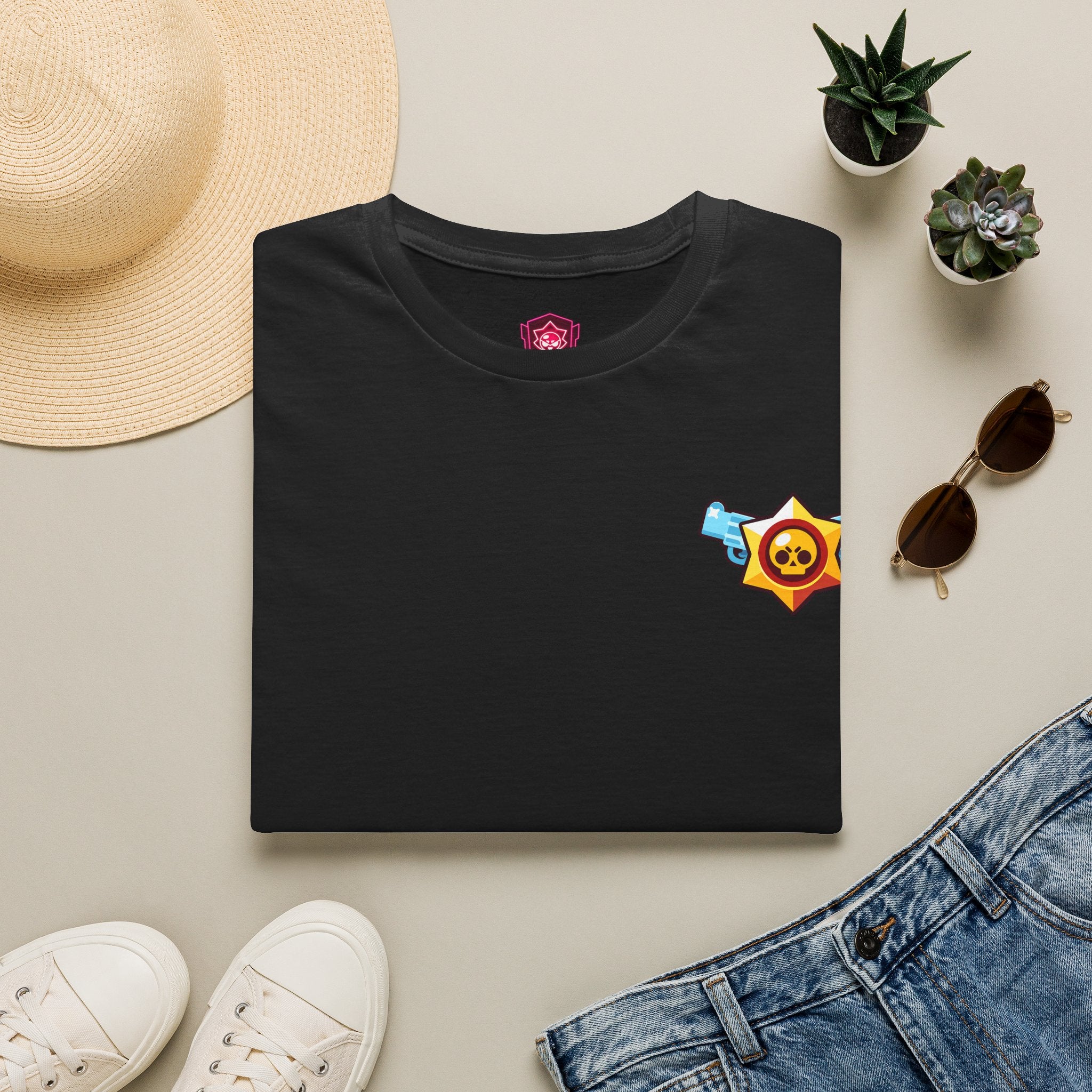 Brawler Badge Chest T-Shirt — Cute Gaming Emblem Tee Printify