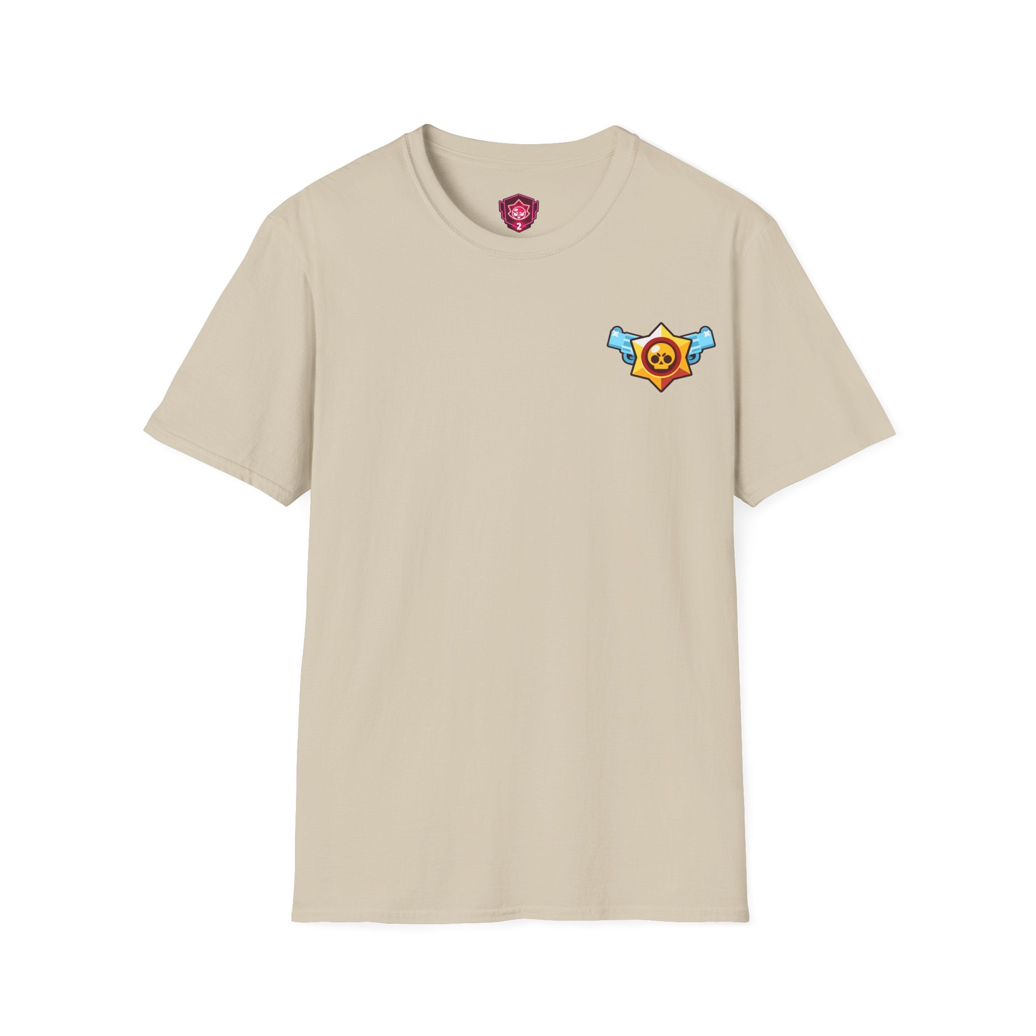 Brawler Badge Chest T-Shirt — Cute Gaming Emblem Tee Printify