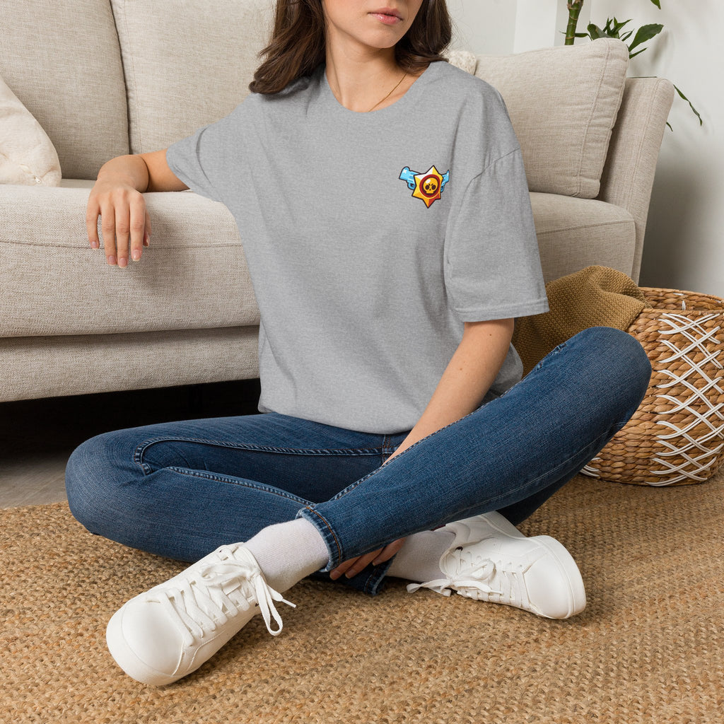 Brawler Badge Chest T-Shirt — Cute Gaming Emblem Tee Printify