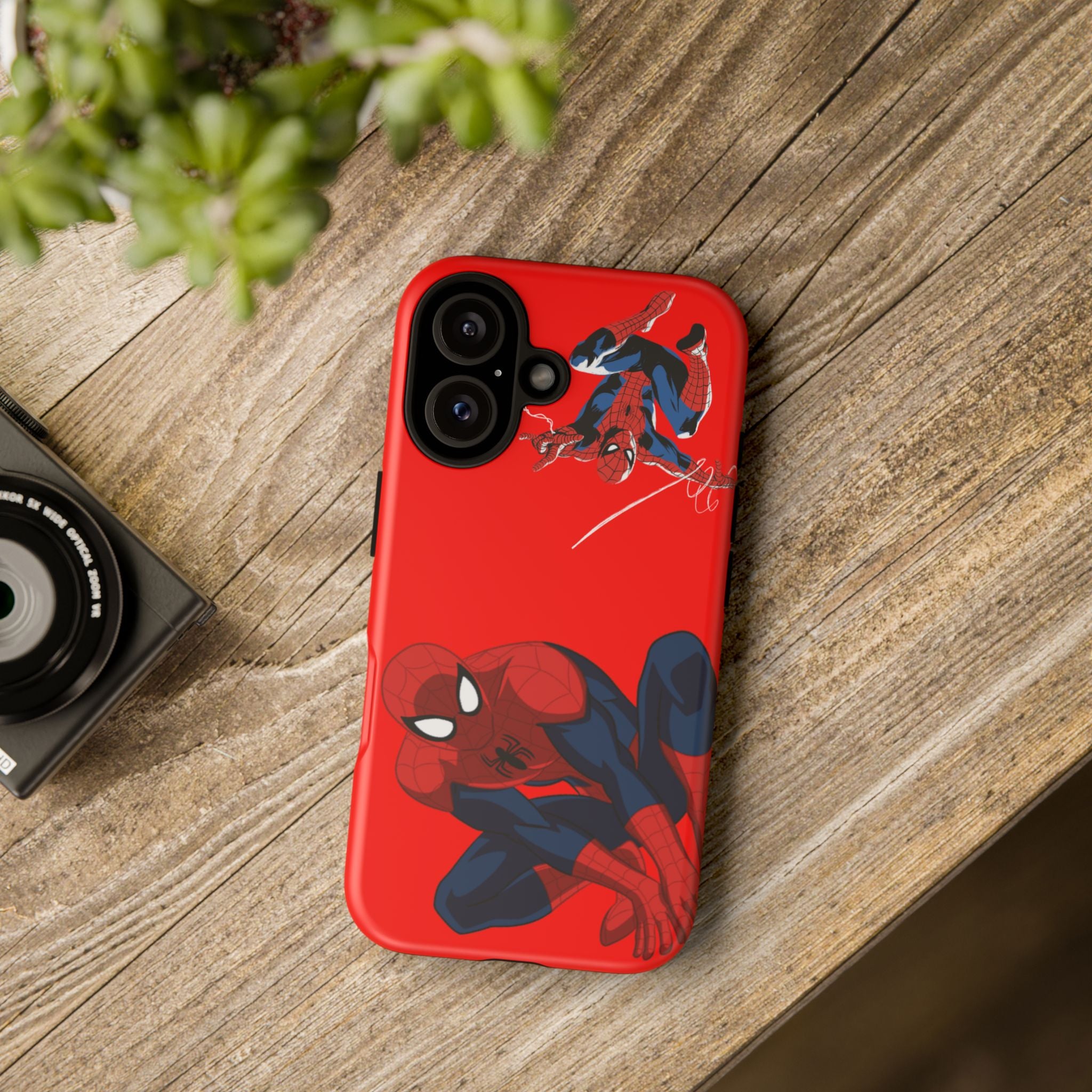 Spider Hero Graphic phone case | Red Marvel-inspired web-slinger case Printify