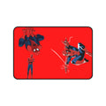 Red Web-Slinger Illustration Desk Mat | Comic Hero Action Scene Printify