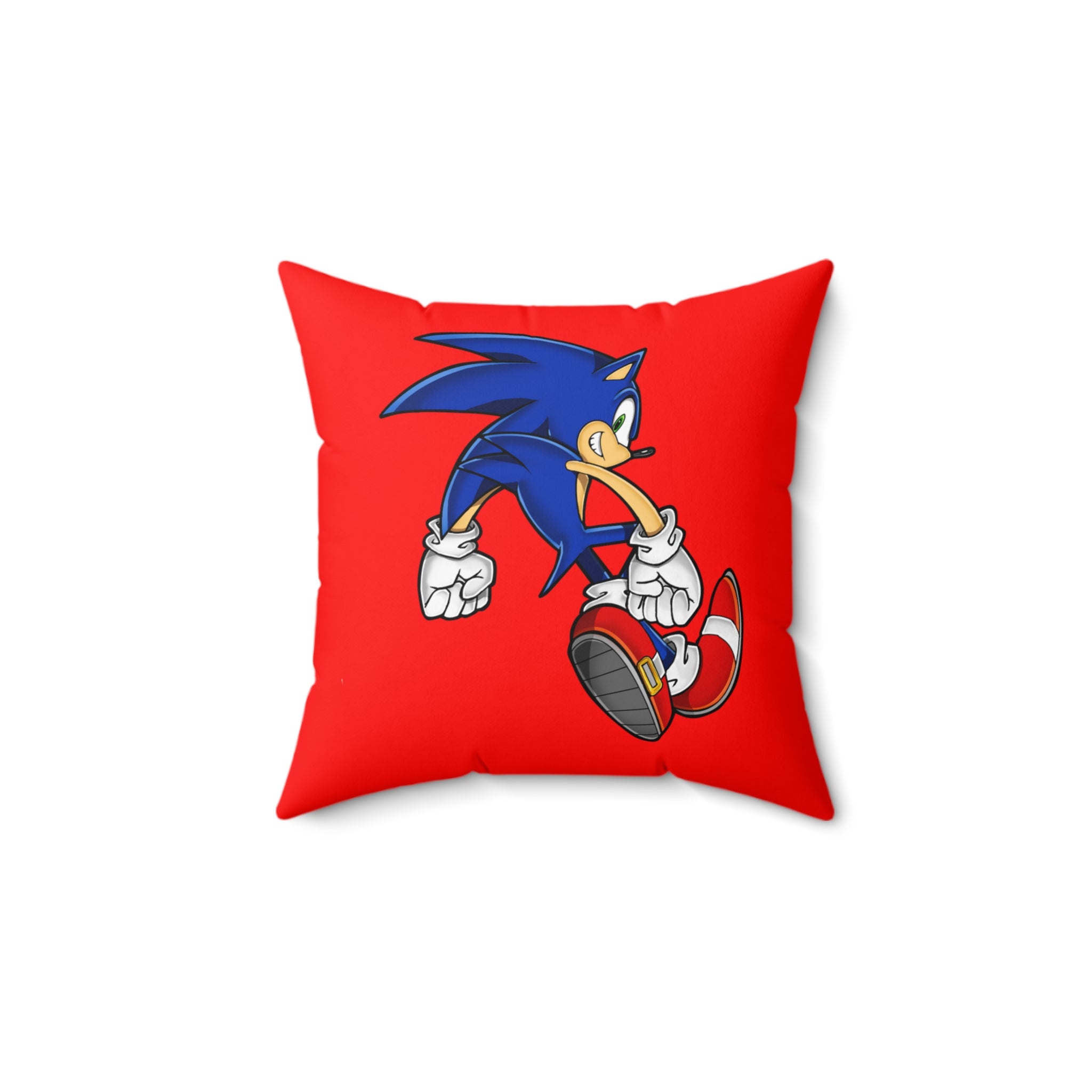 Sonic & Shadow Illustration Pillow | Square Polyester Pillow Printify