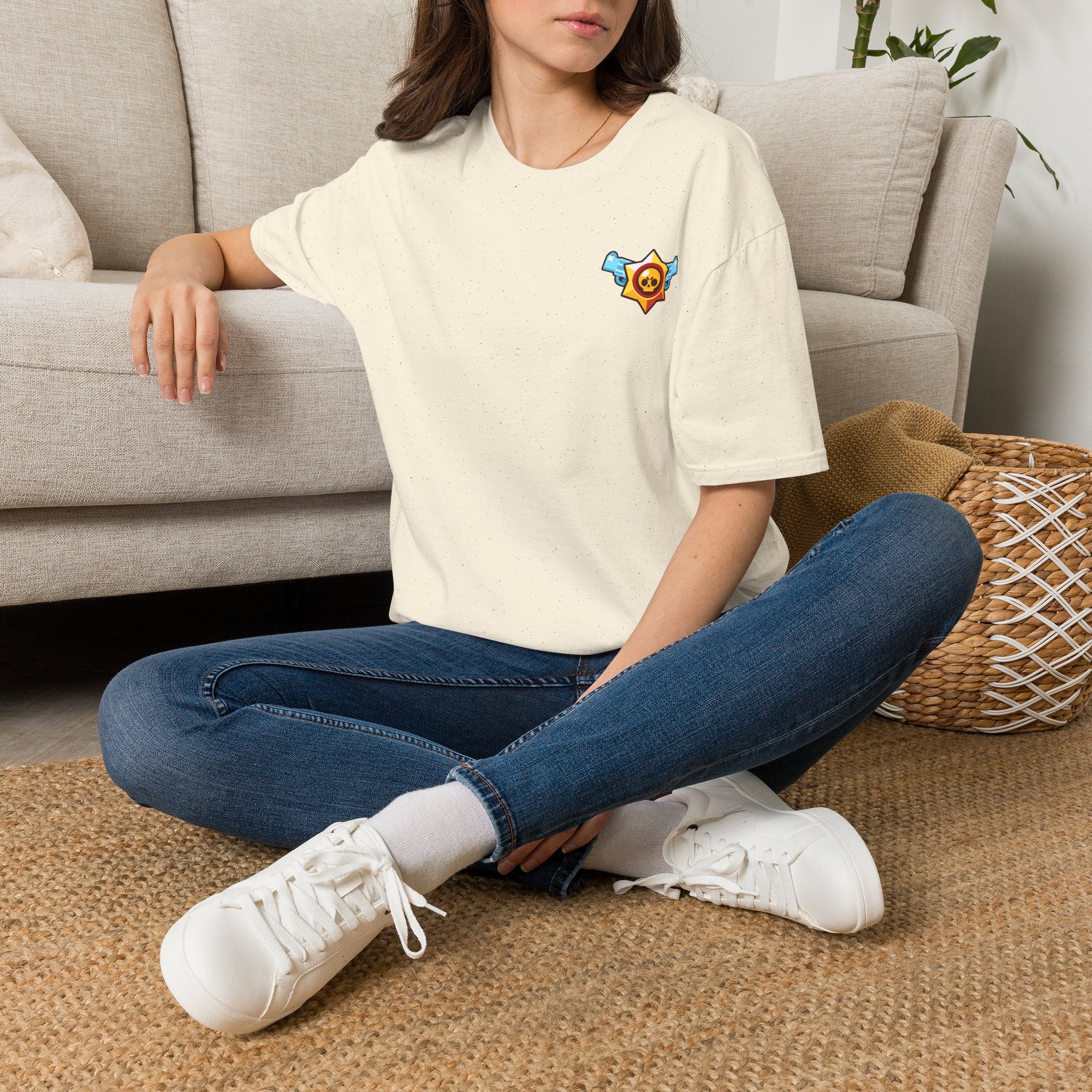 Brawler Badge Chest T-Shirt — Cute Gaming Emblem Tee Printify