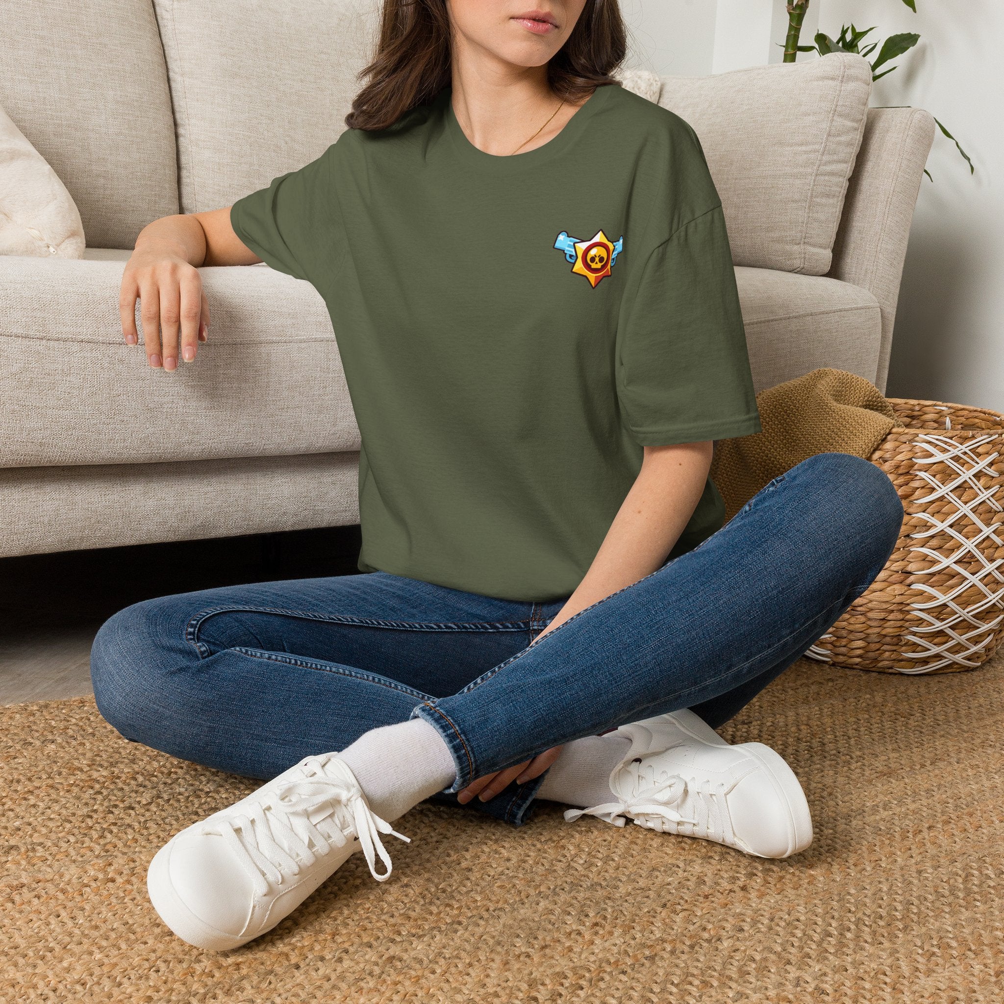 Brawler Badge Chest T-Shirt — Cute Gaming Emblem Tee Printify