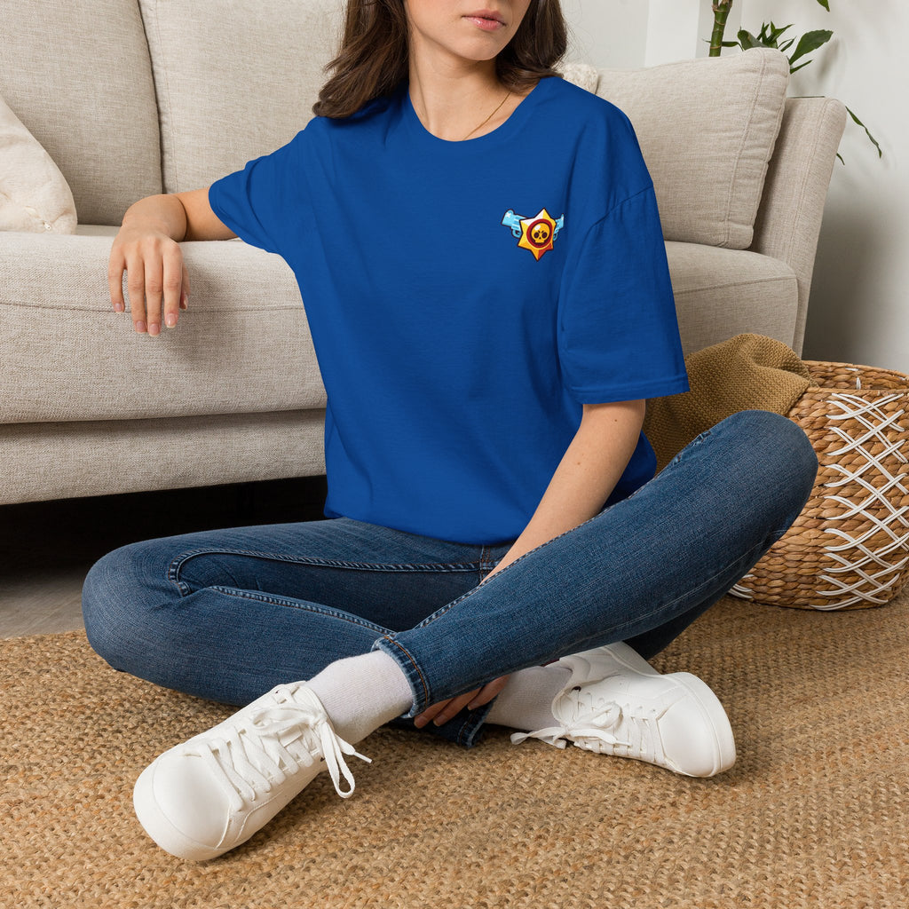 Brawler Badge Chest T-Shirt — Cute Gaming Emblem Tee Printify