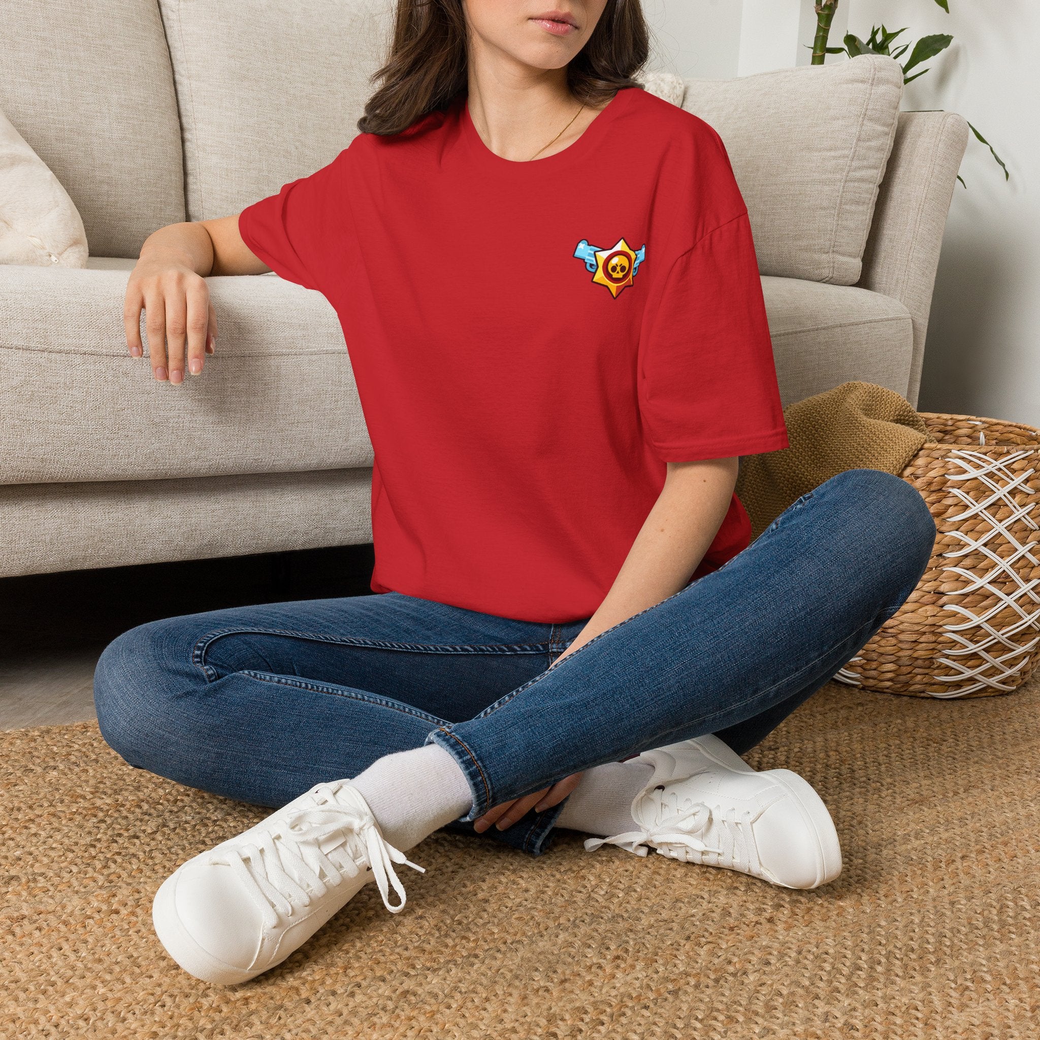 Brawler Badge Chest T-Shirt — Cute Gaming Emblem Tee Printify