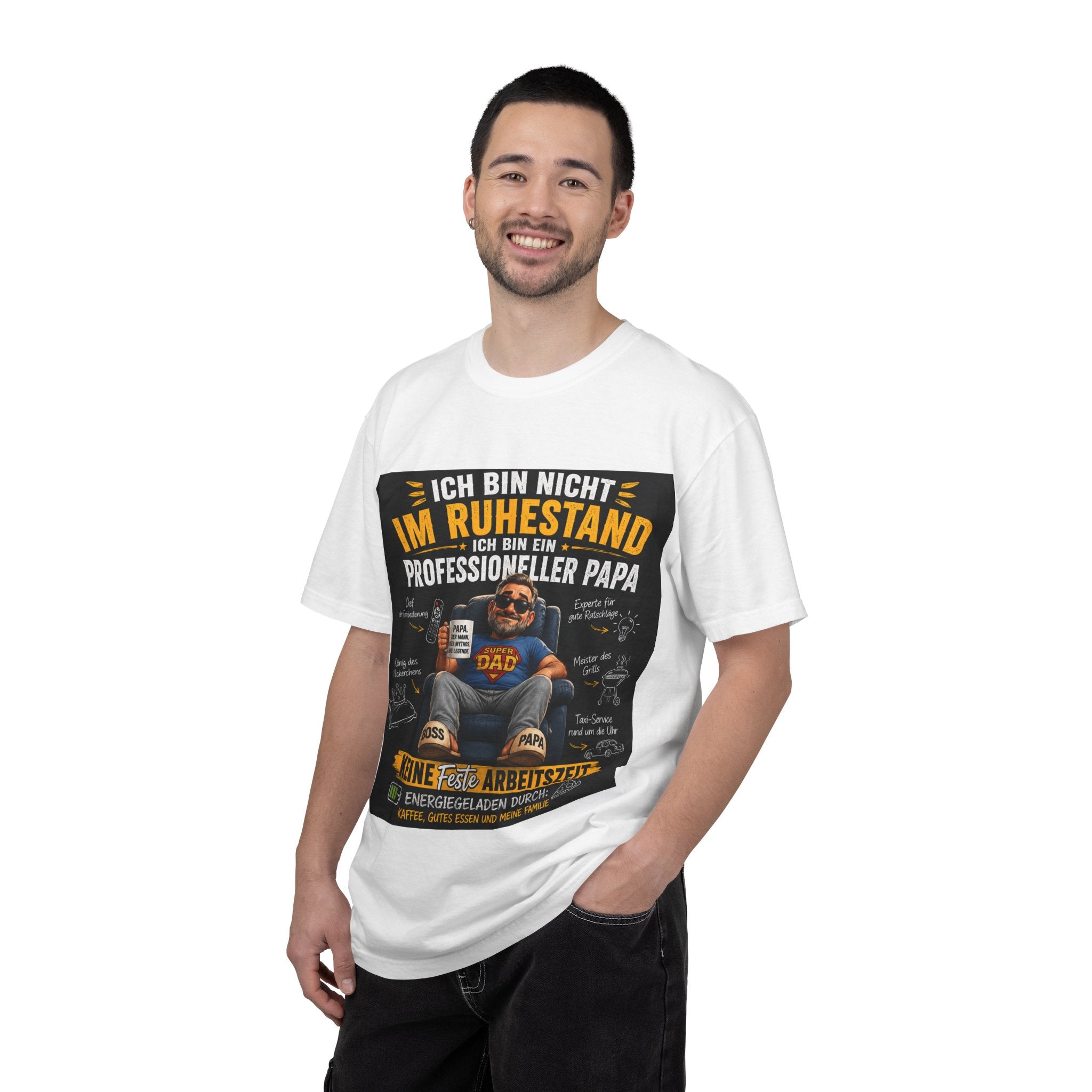 Retired? No — Professioneller Papa T-Shirt (German "Ich bin nicht im Ruhestand") Printify
