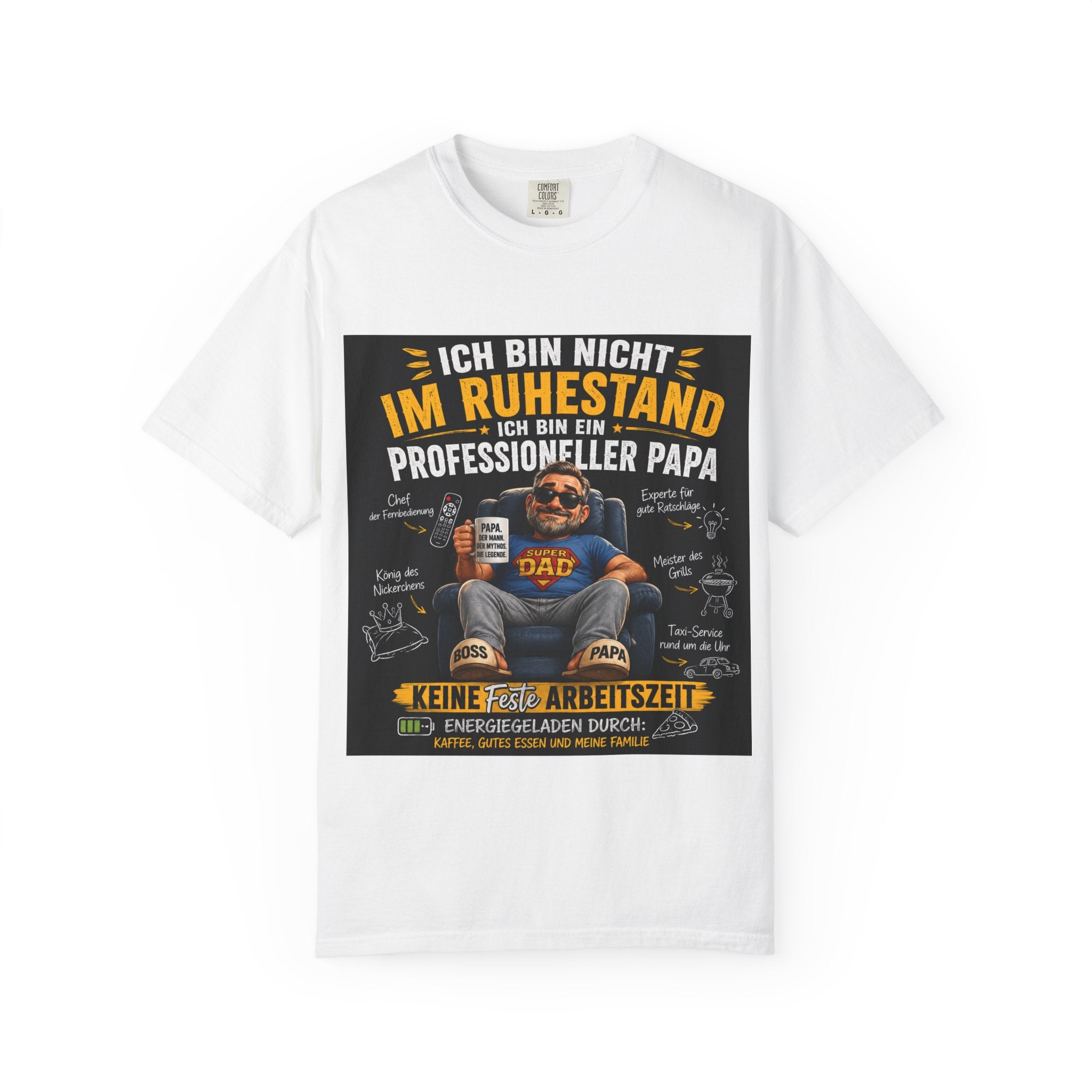 Retired? No — Professioneller Papa T-Shirt (German "Ich bin nicht im Ruhestand") Printify