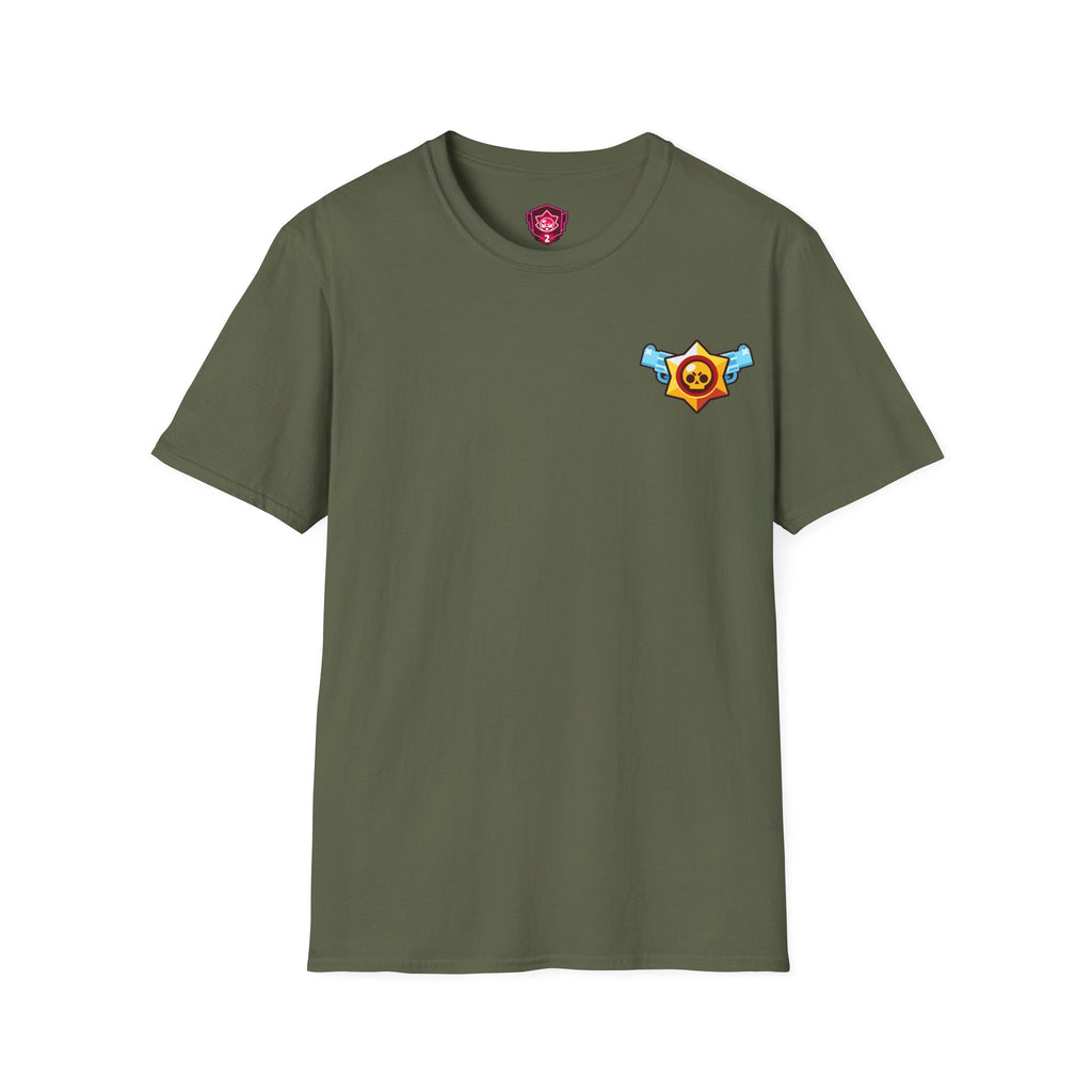 Brawler Badge Chest T-Shirt — Cute Gaming Emblem Tee Printify
