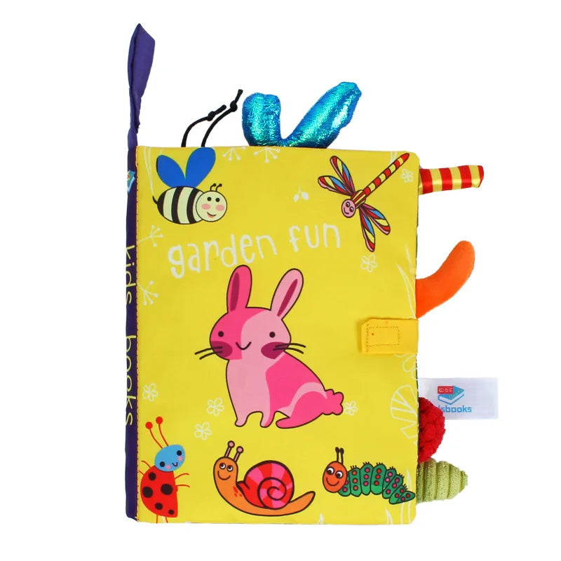 Baby Stoffbuch mit Knisterpapier – Lern- & Entdeckungsbuch 0–3 Jahre Spieldorf
