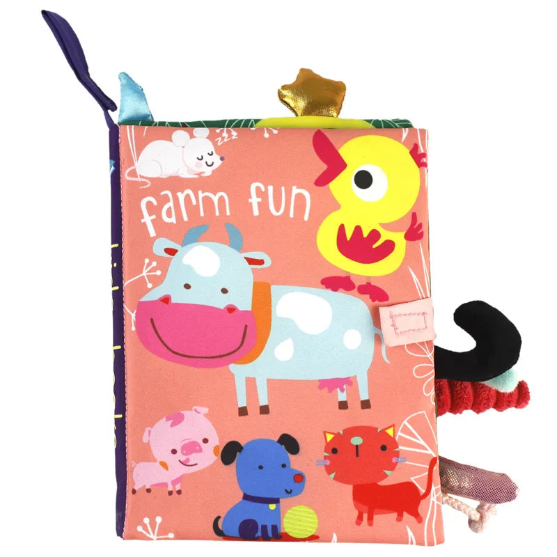 Baby Stoffbuch mit Knisterpapier – Lern- & Entdeckungsbuch 0–3 Jahre Spieldorf