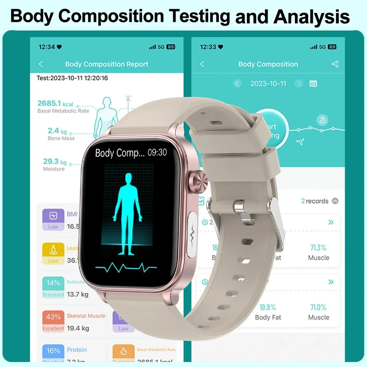 Smartwatch mit EKG, Blutdruck, Bluetooth-Telefonie & IP68 – 1,96 Zoll AMOLED – Für Android & iOS Shoppingdorf