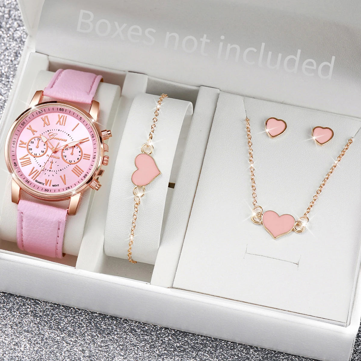 Elegante Damen-Quarzuhr mit Lederarmband & römischen Ziffern – 42 mm Edelstahlgehäuse Shoppingdorf