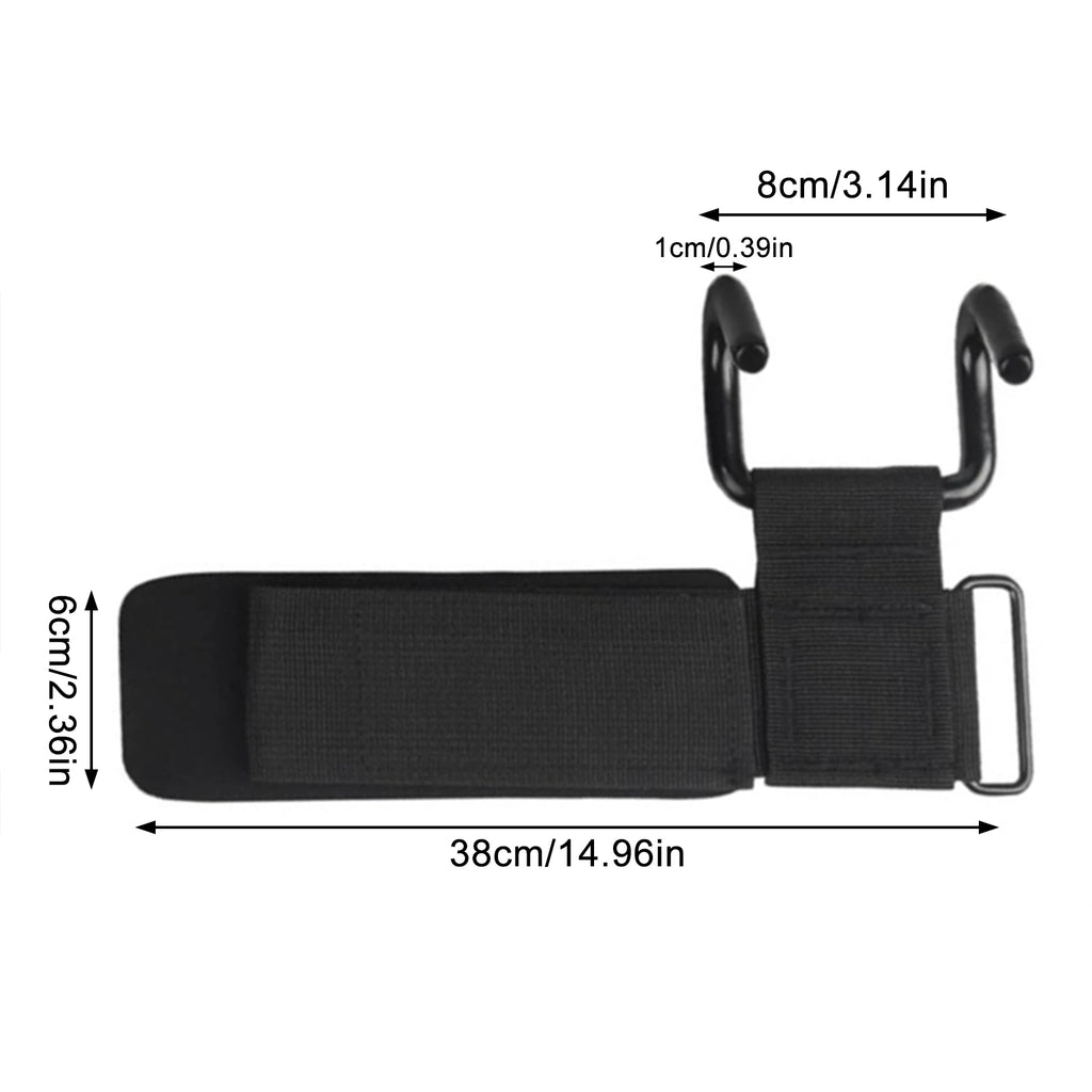 1/2Pcs Stainless Steel Heavy-Duty Wrist Hooks with Soft Padded Handle - Perfect for Weightlifting, Pull-Up and Strength Training Shoppingdorf