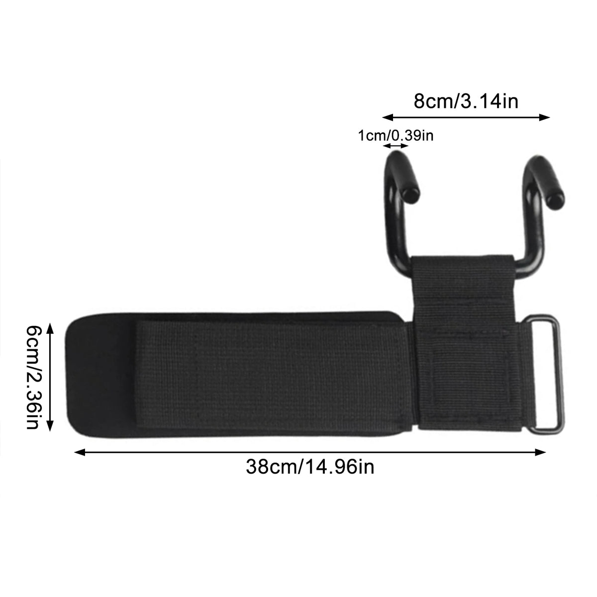1/2Pcs Stainless Steel Heavy-Duty Wrist Hooks with Soft Padded Handle - Perfect for Weightlifting, Pull-Up and Strength Training Shoppingdorf