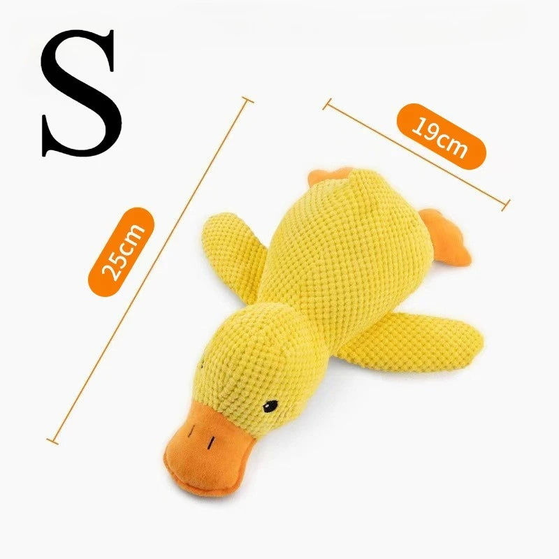 Duck dog toy plush chew resistant durable dog toy with quacking sound teeth grinding relief soft companion for small large dog Shoppingdorf