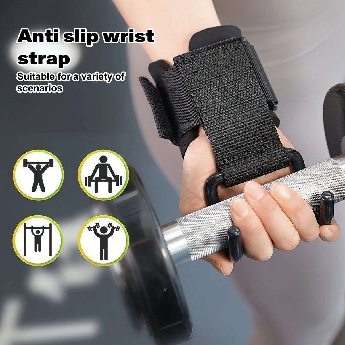 1/2Pcs Stainless Steel Heavy-Duty Wrist Hooks with Soft Padded Handle - Perfect for Weightlifting, Pull-Up and Strength Training Shoppingdorf