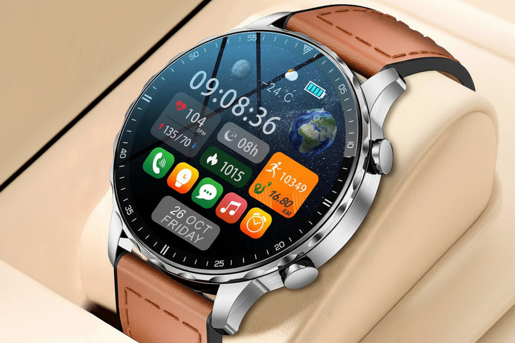 Elegante Smartwatch mit Bluetooth-Telefonie, Gesundheitsüberwachung & IP68 – Für Android & iOS Shoppingdorf