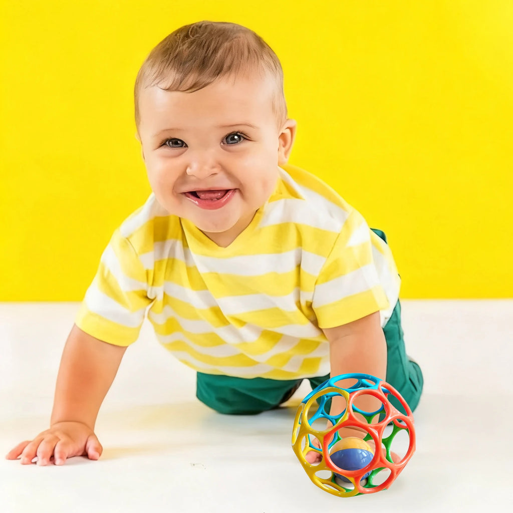6-in-1 Baby Sensorikball aus Silikon – BPA-frei, weich & lehrreich Spieldorf