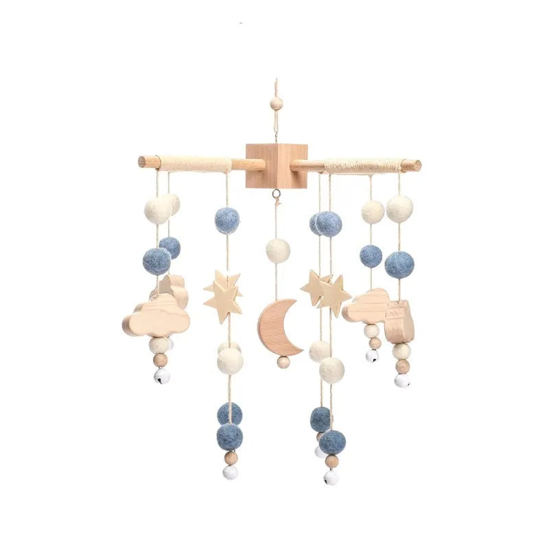 Baby Mobile aus Holz – Mit Musikbox & Glocken für Babybett Spieldorf