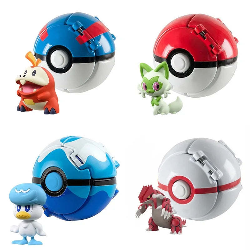 Pokéball mit Pokémon-Figur – Sammel-Set Pikachu, Gengar, Glumanda & mehr Spieldorf