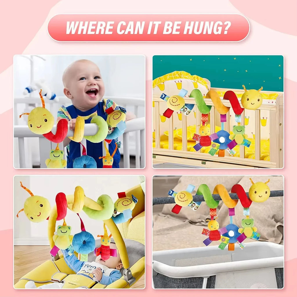 Baby Hängerassel mit Musik – Für Kinderwagen, Autositz & Bett Spieldorf