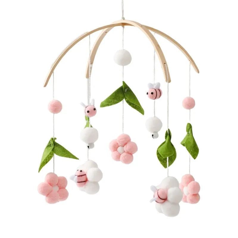 Baby Mobile aus Holz – Mit Musikbox & Glocken für Babybett Spieldorf