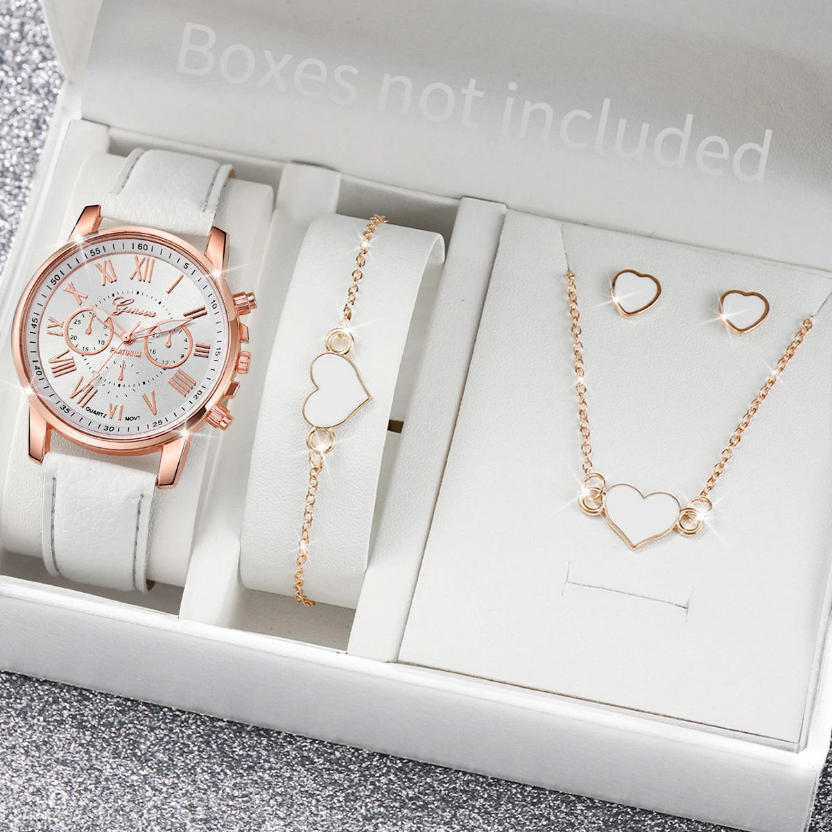 Elegante Damen-Quarzuhr mit Lederarmband & römischen Ziffern – 42 mm Edelstahlgehäuse Shoppingdorf