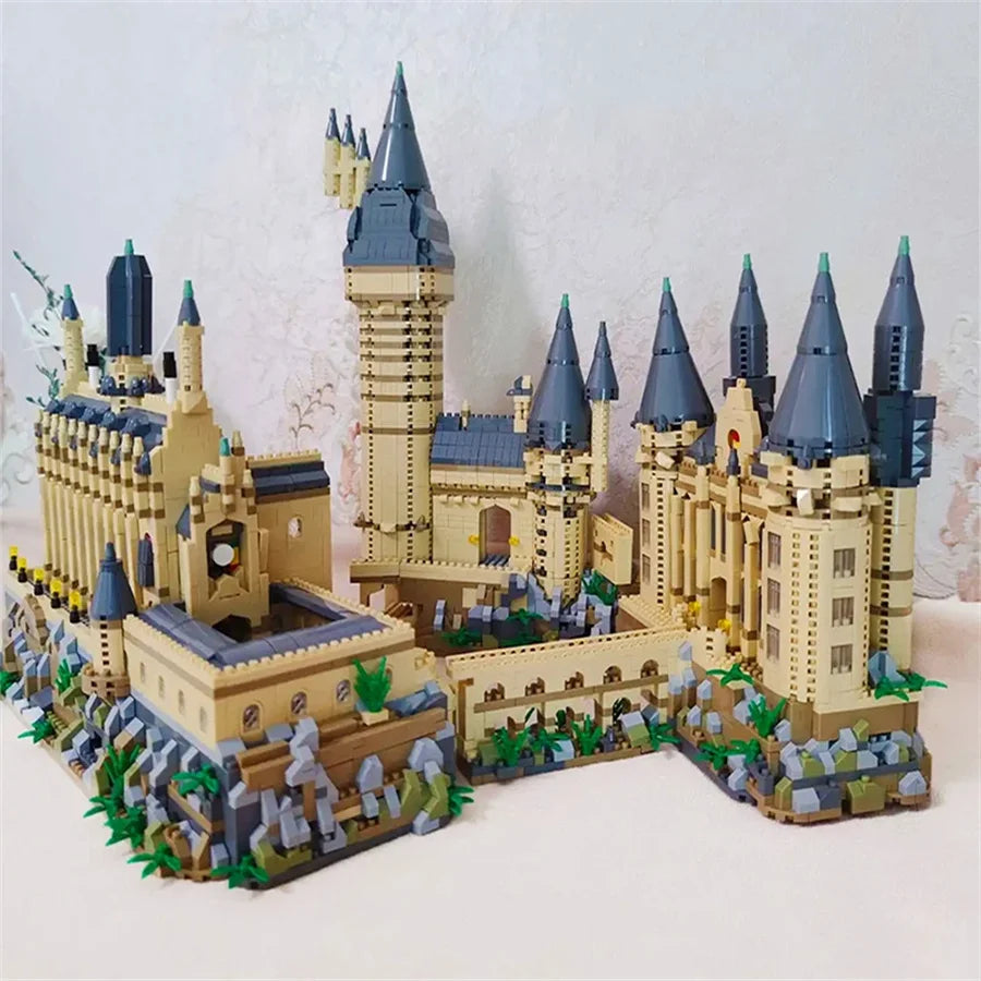 Magisches Schloss Micro-Bausteinset mit Beleuchtung – DIY Klemmbausteine ab 14 Jahren Spieldorf