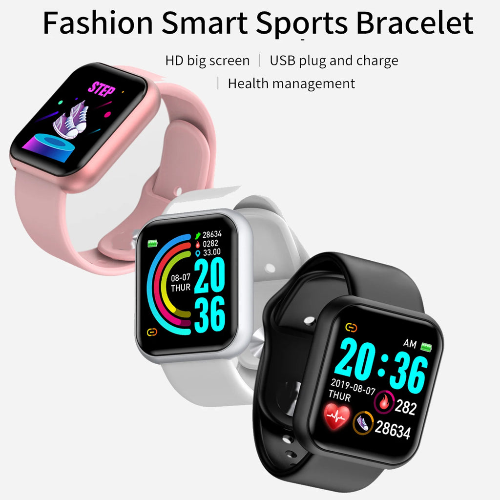 Sport-Smartwatch mit Herzfrequenz, Schrittzähler & Schlaftracking – Silikonarmband – Damen & Herren Shoppingdorf