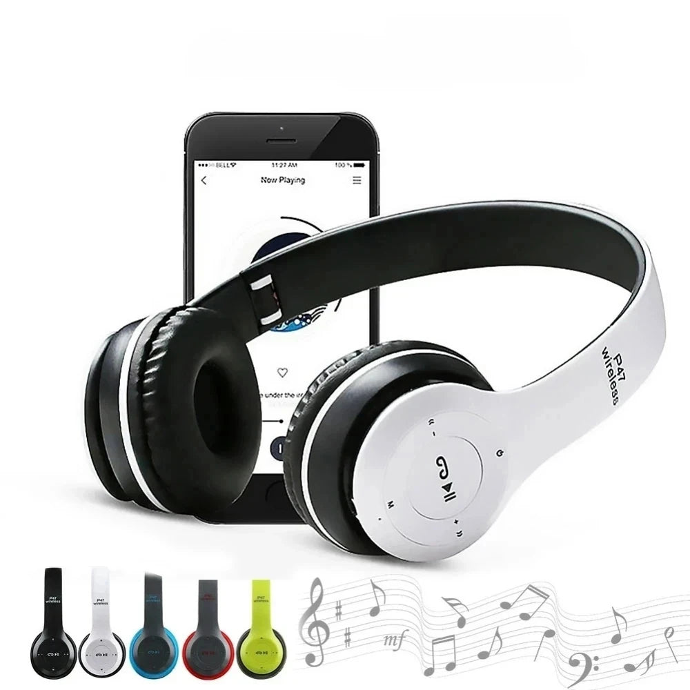 P47 Kabellose Bluetooth 5.0 Kopfhörer – Faltbar, HIFI Stereo Bass für Musik, Gaming & Kinder Shoppingdorf