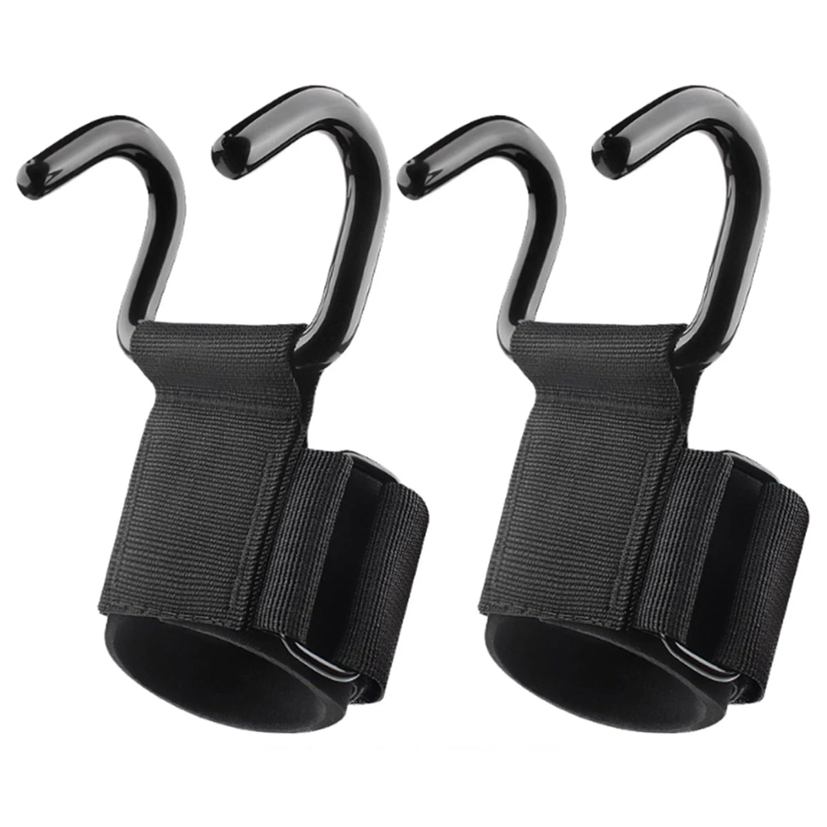 1/2Pcs Stainless Steel Heavy-Duty Wrist Hooks with Soft Padded Handle - Perfect for Weightlifting, Pull-Up and Strength Training Shoppingdorf
