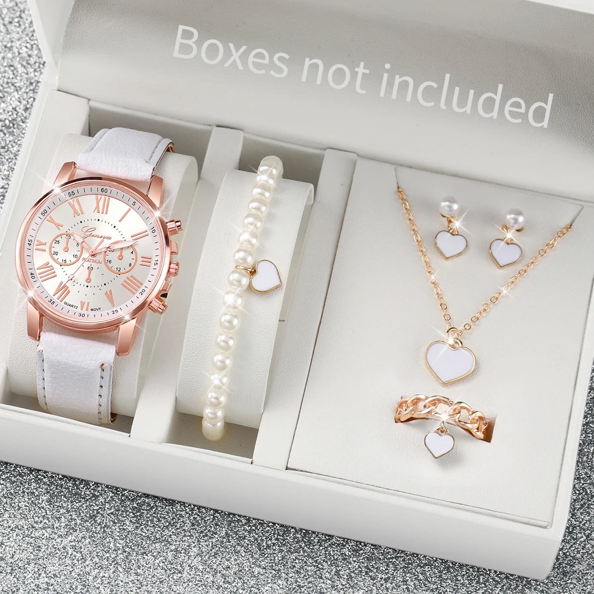 Elegante Damen-Quarzuhr mit Lederarmband & römischen Ziffern – 42 mm Edelstahlgehäuse Shoppingdorf