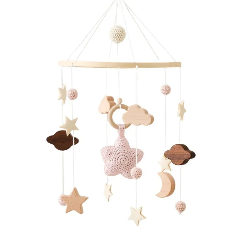Baby Mobile aus Holz – Mit Musikbox & Glocken für Babybett Spieldorf