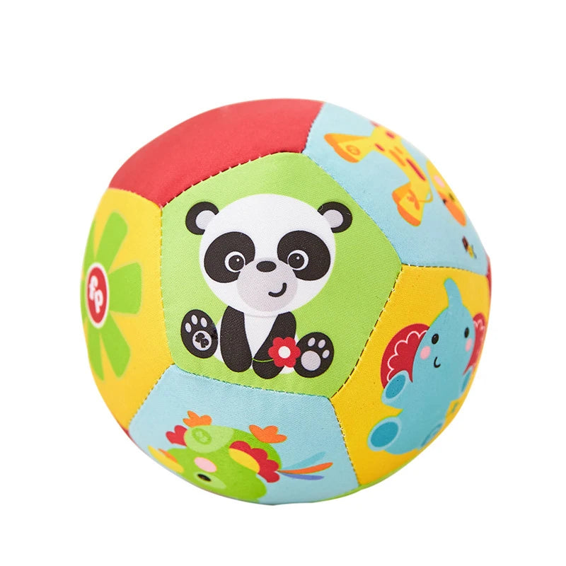 Baby Stoffrassel-Ball mit Glocke – Weiches Tier-Spielzeug 0–12 Monate Spieldorf