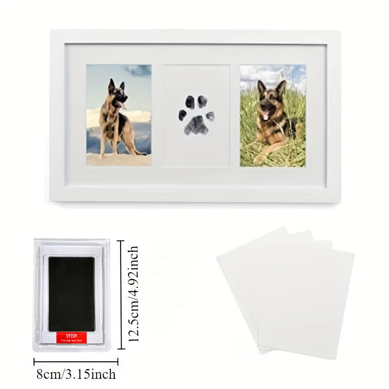 Haustier Pfoten-Abdruck Gedenkset – Hund oder Katze | DIY Tintenfreies Handabdruck & Pfotenstempel-Kit Spieldorf