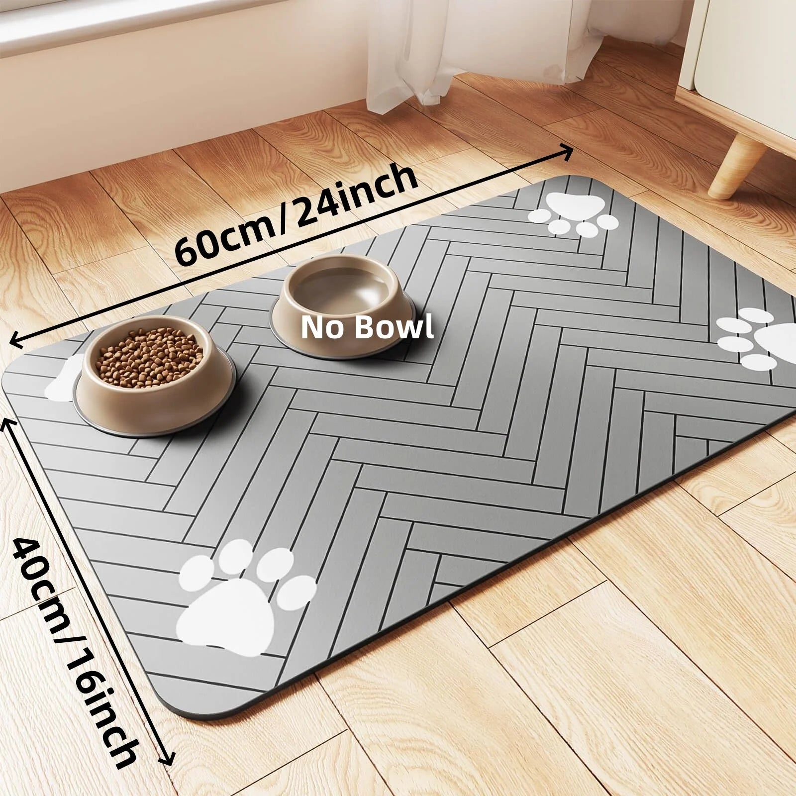 Pet Feeding Mat-Absorbent Pet Placemat for Food and Water Bowl, with Waterproof Rubber Backing, Quick Dry Water Mat for Dog Cat Shoppingdorf