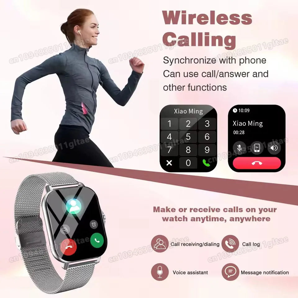 Smartwatch 2026 mit Bluetooth-Telefonie, Fitness-Tracker & Herzfrequenz – IP67 – Für Android & iOS Shoppingdorf